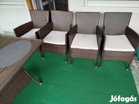 Polyrattan kerti szék 4db