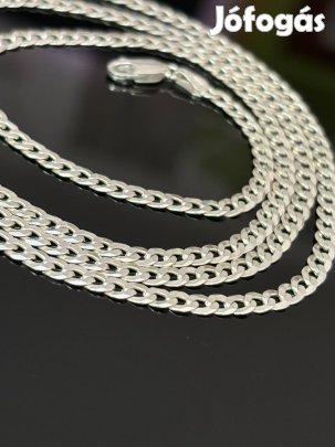 Pompás, ezüst nyaklánc (70 cm)