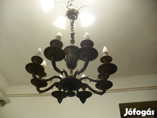 Pompás réz csillár eladó