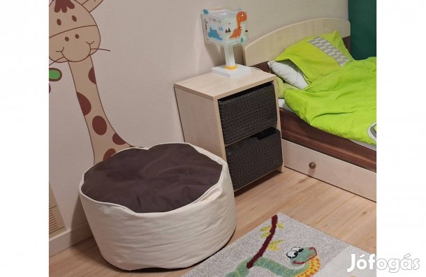 Popboy puff 50x30cm , tölthető, barna-bézs!