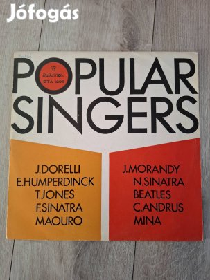Popular Singers bakelit lemez 