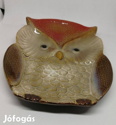 Porcelán Baglyos fali tál,kínáló!