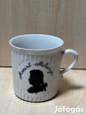 Porcelán Csehszlovák csésze, árnyjelenetes