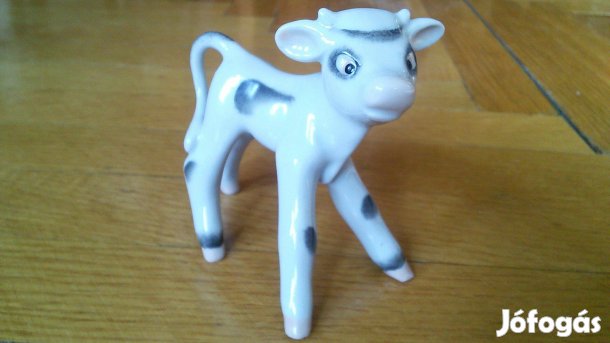 Porcelán Drasche boci tehén figura