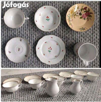 Porcelán Herendi, Alföldi, Bavaria, Kahla, Königszelt egyben eladó