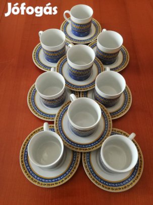 Porcelán JET jelzett kávés alátét és pohár!