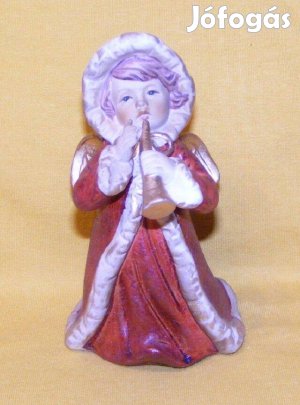 Porcelán angyal figura