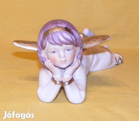 Porcelán angyal figura