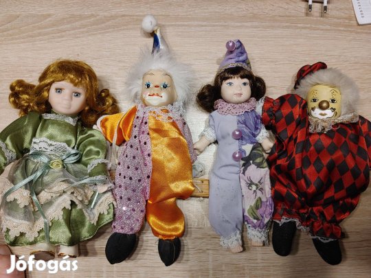 Porcelán baba és bohóc 4500Ft/db