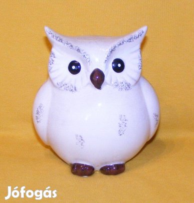 Porcelán bagoly figura