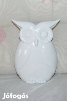 Porcelán bagoly figura