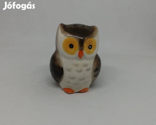 Porcelán bagoly sószóró!