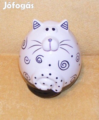 Porcelán cica figura