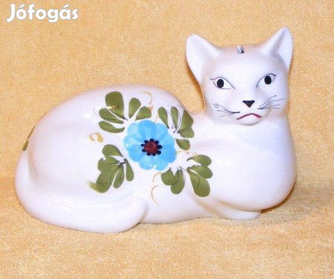 Porcelán cica persely