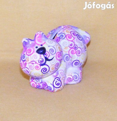 Porcelán cica persely