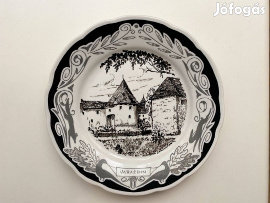 Porcelán dísztányér - Varasd