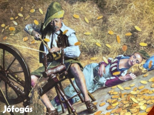 Porcelán falitányér, falidísz, mesetányér, Csipkerózsika