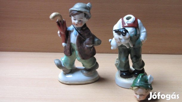 Porcelán figura, Fasold & Stauch porcelán, porcelán fiú, porcelán