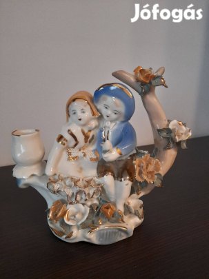 Porcelán gyertyatartó
