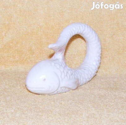 Porcelán hal szalvétatartó