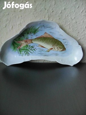 Porcelán halas tálka 17 cm jelzett számozott