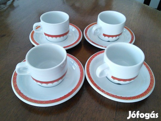 Porcelán kávé kávéscsésze 4 személyes kávés csésze eszpresszó tányér