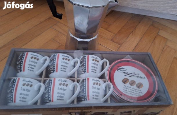 Porcelán kávéscsésze készlet, új