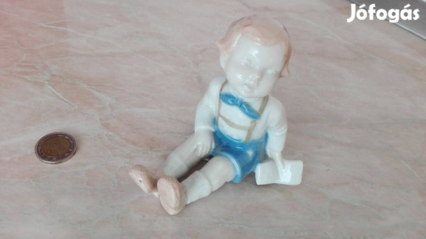Porcelán kisfiú Régi Német szép db