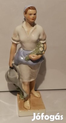 Porcelán,kispesti gránit Kertésznő "Ritka"!