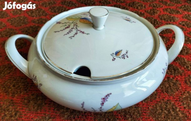 Porcelán leveses tál