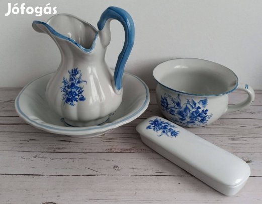 Porcelán mosdószett 4 részes!