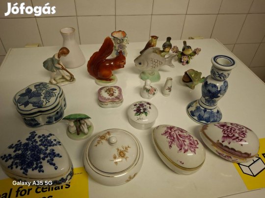 Porcelán nippek csetreszek