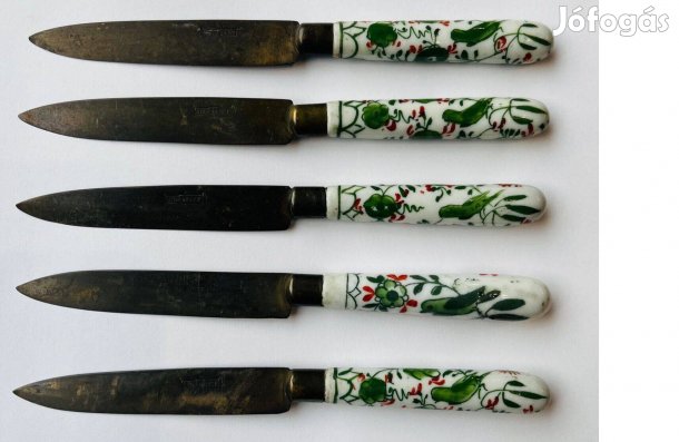 Porcelán nyelű kés,hibátlan állapotban, 5 db