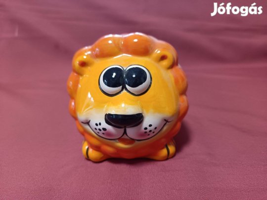 Porcelán persely Oroszlán dekoráció dísz eladó Új !!