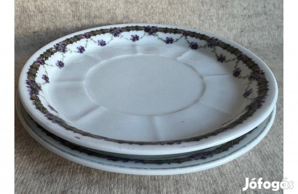 Porcelán tányér, süteményes, 2 db