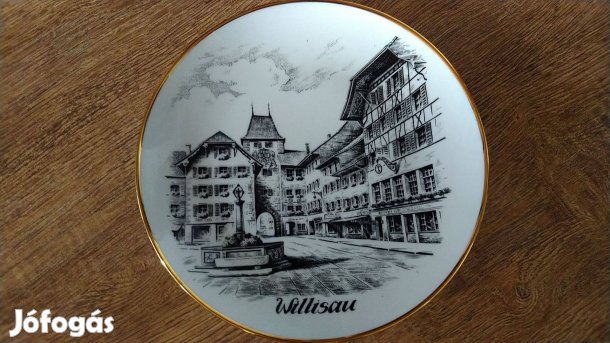 Porcelán tányér svájci