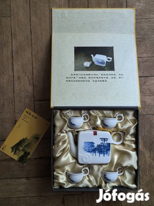 Porcelán teás készlet, új