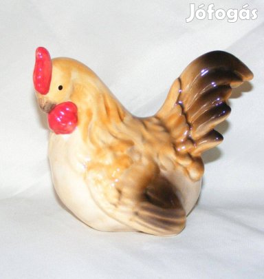 Porcelán tyúk figura