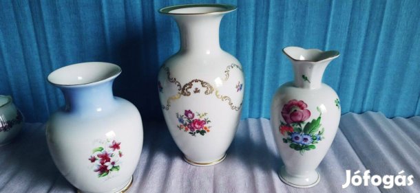 Porcelán vázák egyben Herend, Hollóházi, DDR