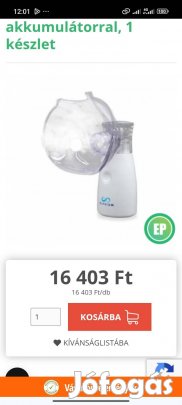 Porlasztó Inhalátor 