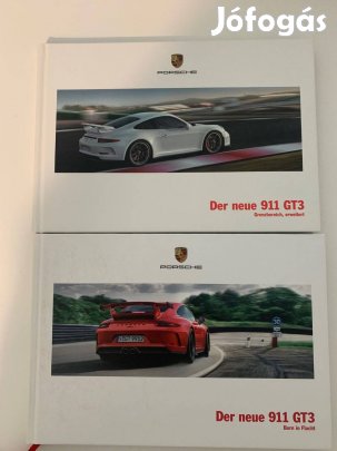 Porsche 911 GT3 keményfedeles német prospektusok