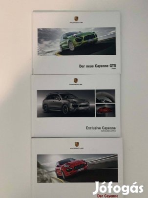 Porsche Cayenne keményfedeles német prospektusok