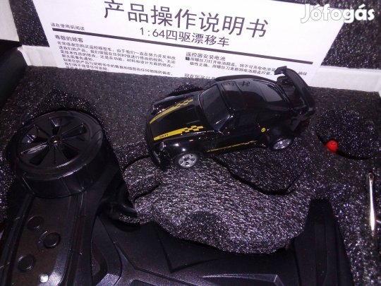 Porsche mini RC távirányítós drift autó új állapotban