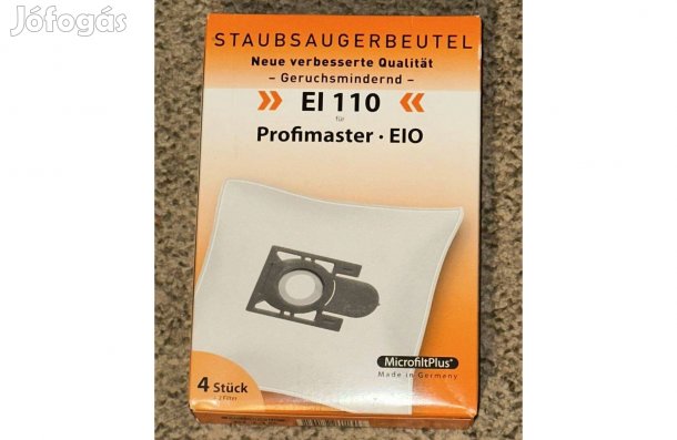 Porszívó 4 db-os mikroszálas porzsák motorszűrővel