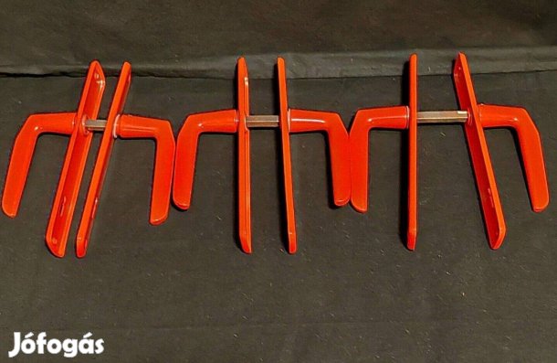 Pórszórt ajtókilincs + ajtócím alumínium új, Narancssárga