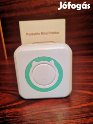 Portable Mini Printer, bluetooth hőnyomtató fotókhoz, jegyzetekhez Új