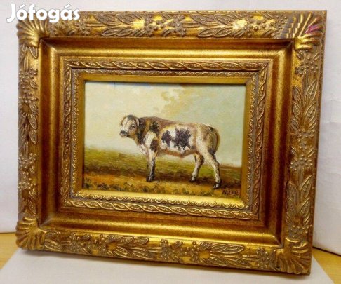 Portré a bocik királyáról modern realista stílusú festmény keretezve d