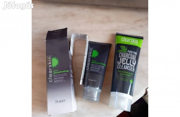 Pórustisztító arcpakolás fekete ásványokkal + Arctisztító - Új