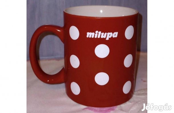 Pöttyös bögre Milupa felirattal gyűjteménybőll 1600,-Ft