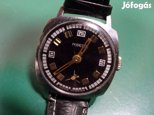 Poveda Pobeda Retro Férfi Karóra Orosz Szovjet Kézi Húzós Alsó Másodpe